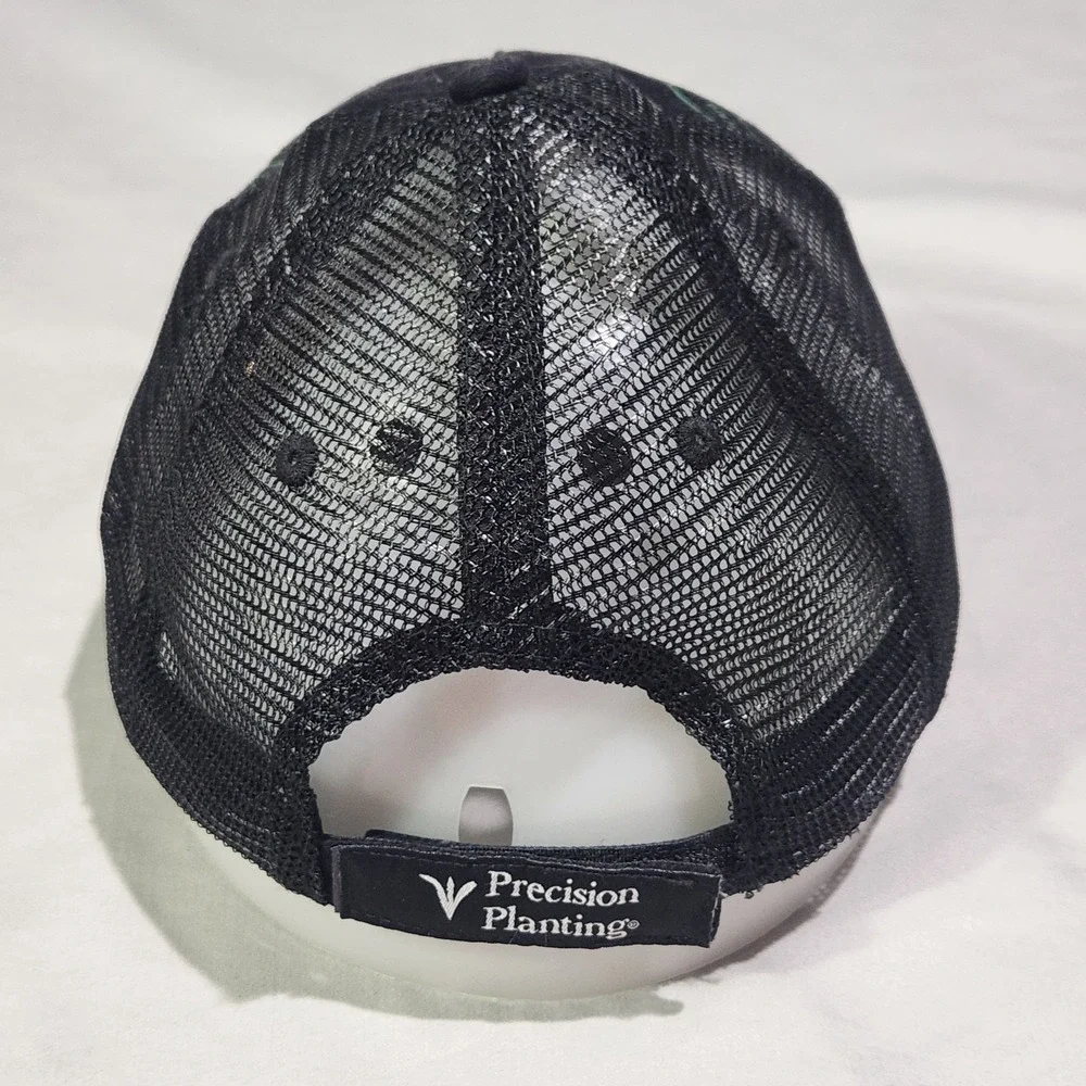 Precision Planting Trucker Hat Mens‎ OSFM Black Green Excellent 20|20 AgTech Cap